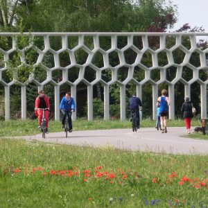 Fietsers En Joggers In Maximapark